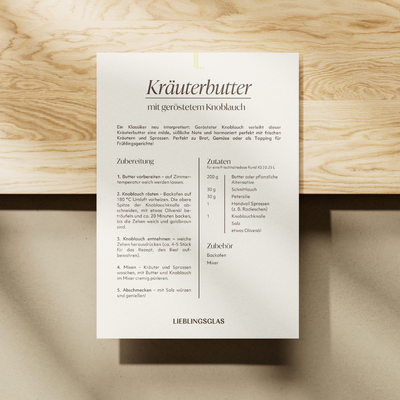 Rezeptkarte | Kräuterbutter